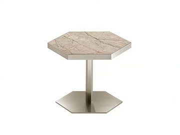 MADISON - Hexagonal metal coffee table with marble top by Siwa Soft Style - view 2